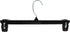 HangOn Recycled Plastic with Ridged Clips Pants Hangers, 12 Inch, Black, 10 Pack...