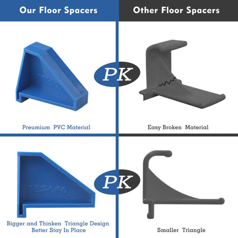 Flooring Spacers,Laminate Wood Flooring Tools,Compatible w/Vinyl Plank, Hardwood & Floating Floor Installation etc,Hardwood Flooring w/1/4 Gap,Spe...
