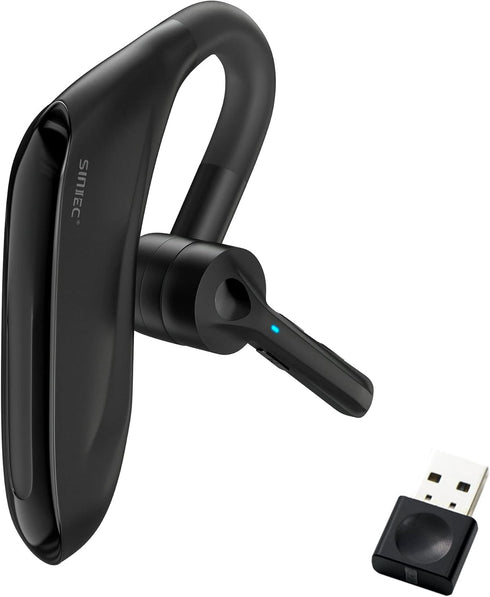 Bluetooth Headset,Dual Microphone Wireless Headset with USB Dongle for Computer, 45H Talking Time,USB-A Compatible to Connect to Your PC Mac - Wor...