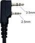 Walkie Talkie Earpiece with Mic PTT 2 Pin Covert Acoustic Tube Secret Service Earpiece Compatible with Baofeng UV-5R BF-888S Arcshell Retevis H-77...