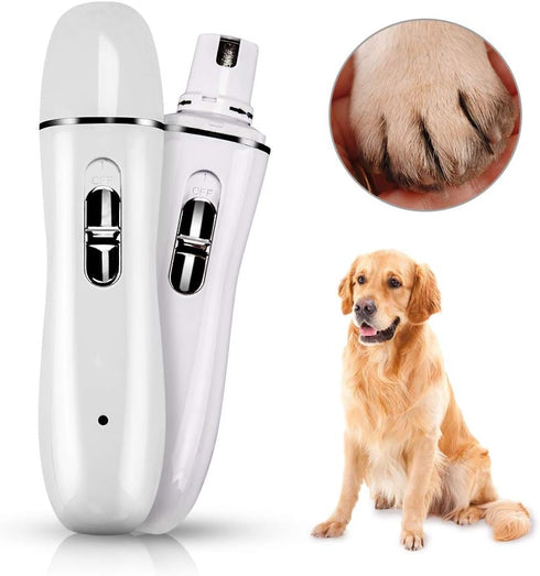 Electric Dog Nail Grinder, 2-Speed Electric Rechargeable Pet Nail Trimmer Paws Grooming & Grinding Tool for Small Medium Large Dog & Cats, Include...