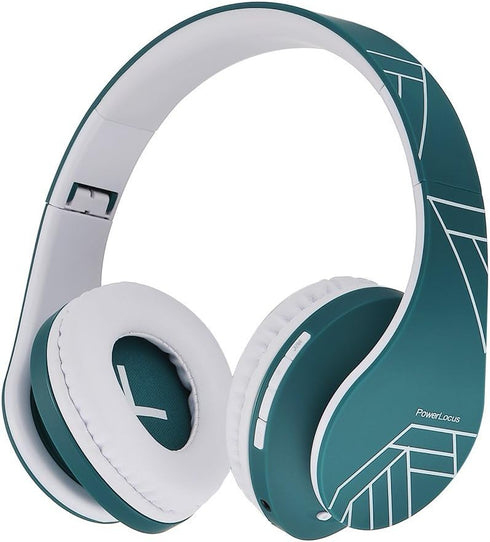 PowerLocus Bluetooth Over-Ear Headphones, Wireless Stereo Foldable Headphones Wireless and Wired Headsets with Built-in Mic, Micro SD/TF, FM for i...