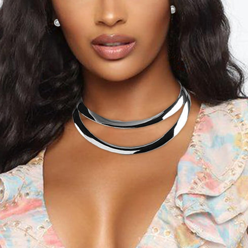 Barode African Collar Choker Necklace Gold Statement Chokers Bib Chunky Necklaces Earring Sets Jewelry for Women...