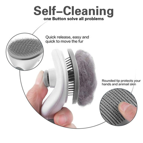 Pet grooming brush remove loses hair Laretti easy to use and comfortable dog brush stainless cat brush pet supplies...