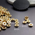 1200 Pieces 6mm Gold Disc Rondelle Spacer Beads for Bracelet Necklace DIY Crafts...