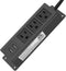 CCCEI 3 Outlets Wall Mount Power Outlet Strip with USB, Under Desk Power Strip Mountable Large Flat Plug, Desk Mount Power Strip with 6FT Power Co...