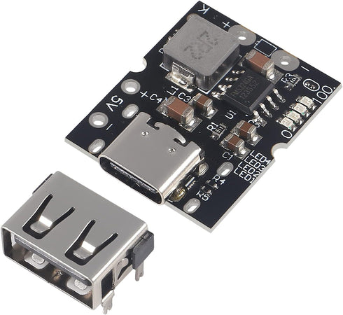 5pcs Type-C USB 5V 2A Boost Converter Step-Up Power Module Lithium Battery Charging Protection Board Display USB for DIY (Not Welded)...