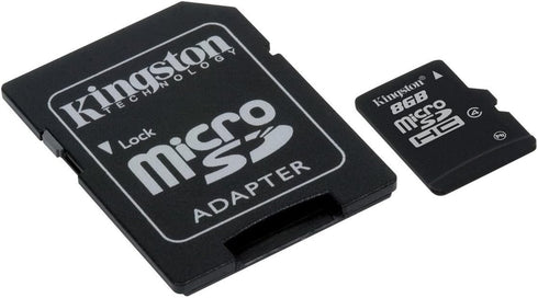 Kingston 8GB Class 4 MicroSDHC Card Flash Memory with SD Adapter SDC4/8GB...