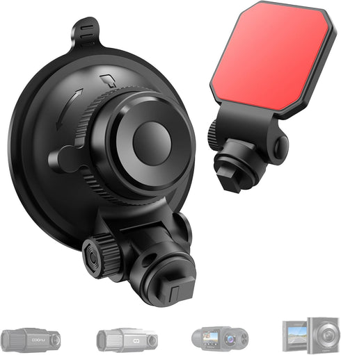 COOAU Car Dash Cam Mounting Bracket, Adjustable Windshield Mount for Dash Camera, Suction Cup Mount for Dashboard Camera, Suitable for D20, D20S,D...