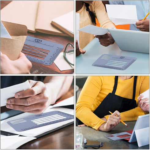 Ciieeo Letter Envelope Addressing Stencil: 4pcs Template Ruler Guide Envelope Addressing Guide Stencil Ruler Straight Guide for Envelopes Brush Pe...