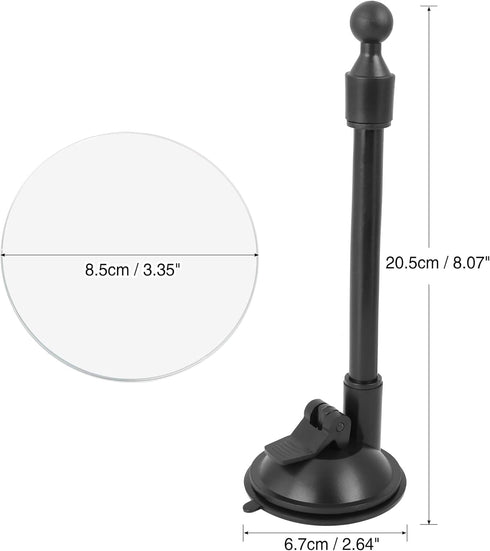 Blind Spot Adjustable Car Mirror Rotate Suction Cup Black Arm Rearview Mirror for All Universal Vehicles...
