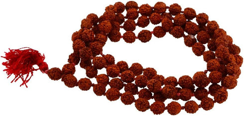 Mandala Crafts Rudraksha Mala 108 Beads - Rudraksha Beads - Nepal Knotted Rudraksha Seed Japa Mala Tibetan Prayer Beads for Rudraksha Necklace Men...