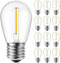 Minetom LED S14 Replacement Light Bulbs, 15 Pack Shatterproof Light Bulbs Equivalent to 11 W, E26 E27 Regular Medium Screw Base for Outdoor Home L...