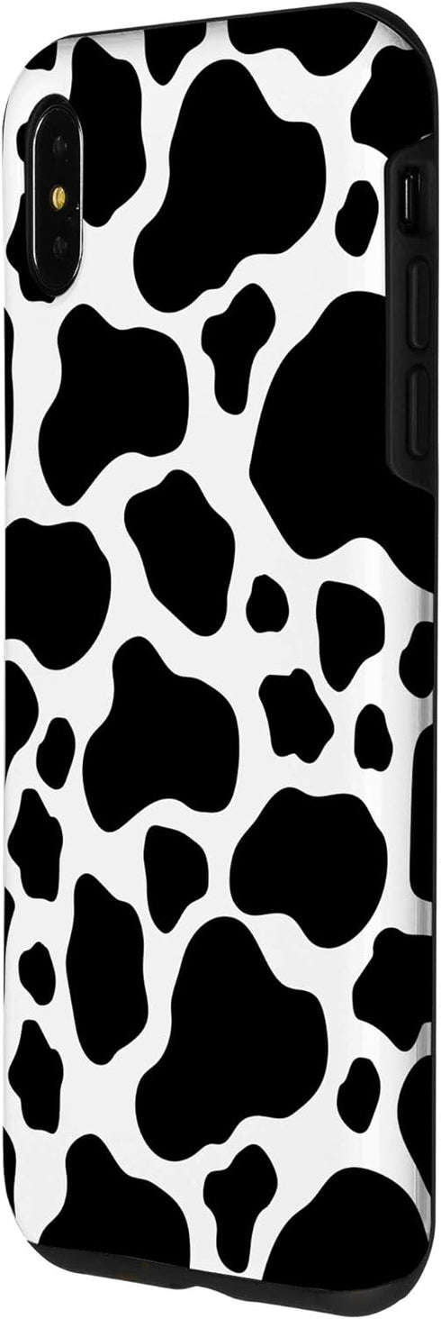 iPhone XS Max Case, Fun Black and White Cow Phone Case - Cow Print Phone Case...