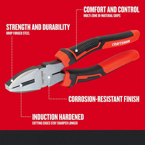 CRAFTSMAN Linesman Pliers, 8-Inch (CMHT81648)...