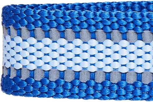 Blueberry Pet Essentials Pack of 2 Reflective Back to Basics Adjustable Dog Collars, Navy Blue, Large, Neck 18"-26"...