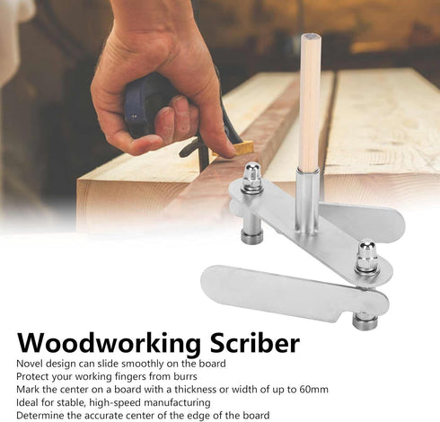 Hyuduo Woodworking Scriber, Stainless Steel, HT201934-60mm, Center Finder, 60mm, Scriber Tool...