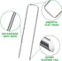 30Pack 6-Inch Galvanized Garden Landscape Staples Stakes, Heavy-Duty Sod Pins Anti-Rust Fence Stakes, Plant Stakes for Weed Barrier Fabric Ground ...