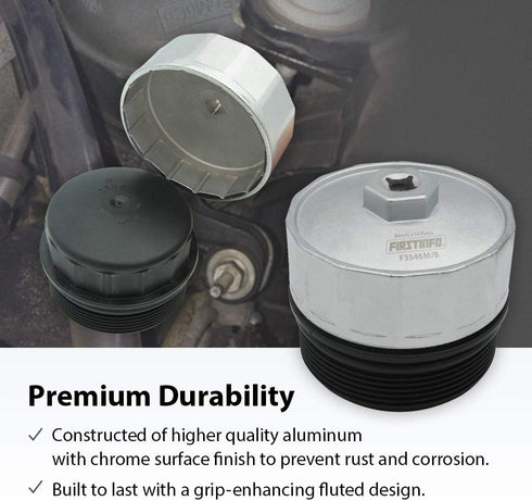 FIRSTINFO F3546BENZ 84.4 mm 14 Flutes Oil Filter Wrench for Mercedes-Benz, Dodge and Jeep with 3.0L Diesel Engines...