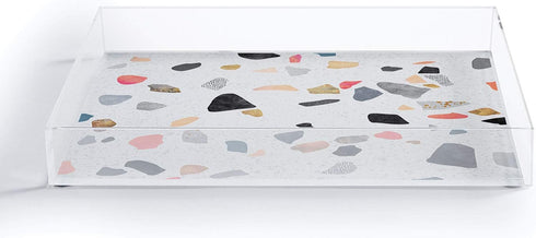 Society6 Elisabeth Fredriksson Terrazzo Treasure Acrylic Tray, 8” X 6.25", Multi...