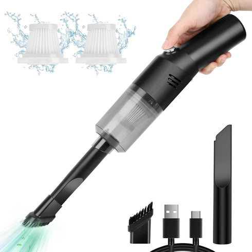 Portable Mini Car Vacuum Cleaner, High Power Cordless(400g) Handheld Rechargeable Vacuum Cleaner for Desk V06...