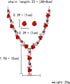Fuqimanman2020 3pcs Red Rose Flower Pendant Y Necklace Dangle Earrings Bracelets Set for Women Bride Wedding Mother’s Day Gifts Aesthetic Jewelry...