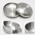 Stainless Steel Rice Bowl with Lid, Set of 2, for Korean Kitchen Restaurant, Double-walled Metal Bowls, Multi-Purpose Insulated Soup Bowls Snacks ...