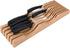 Large In-Drawer Plastic Knife Block: 11 Slot (Holds 10-12 Knives) Empty Knife Holder for Kitchen Drawers - Cutlery Tray Organizer & Storage...