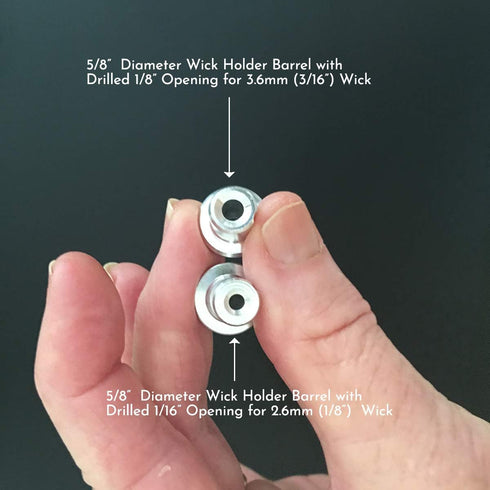 Firefly Fuels Small 5/16” Aluminum Wick Holders with 2.6mm Cotton Wicks 10-Pack – Pre-Threaded Reusable Set for Small Refillable Oil Lamps, Reusab...
