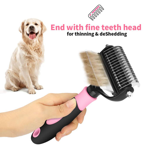 Dog Grooming Brush for shedding with 2 in 1 Professional Deshedding Tools and UNDERCOAT Rake for Long and Short Haired Dogs with Double Coat with ...