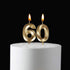 Bailym 60th Birthday Candles,Gold Number 60 Cake Topper for Birthday Decorations Party Decoration...