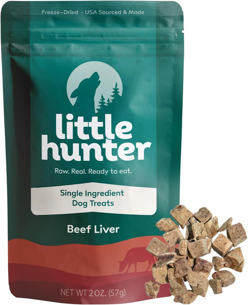 Freeze Dried Dog Treats - Beef Liver - Raw Single Ingredient Beef Liver Dog Treats for Snacks, Training, Dog Food Toppers - All Natural, Healthy D...