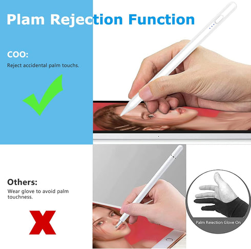 Stylus Pen for iPad 9th&10th, Apple Pencil 2nd Gen with Palm Rejection & Fast Charge, Ipad Pencil Compatible with Apple iPad 8th/7th/6th Gen, iPad...