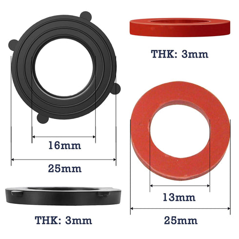 50 Pack Garden Hose Washers Fit All 3/4" Standard Water Hose Washers and Faucet Fittings, Heavy Duty Rubber Washer Seals Pressure Hose Washers...