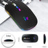BQSS LED Wireless Mouse, Slim Rechargeable Silent Portable USB Optical 2.4G Wireless Bluetooth Two Mode Computer Mice with USB Receiver and Type C...