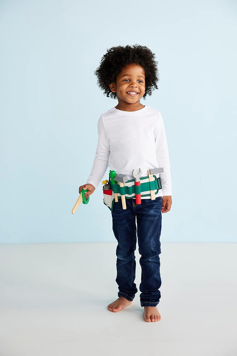 Mud Pie Kids Tool Belt Wood Toy Set...