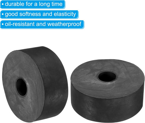 PATIKIL Multi Purpose Rubber Spacer, 6 Pcs 2"OD 0.47"ID 0.8"Thickness Neoprene Round Anti-Vibration Isolation Pads Isolator Rubber Bushings Spacer...