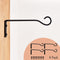 6 Inch Iron Wall Hooks for Hanging Plant Lanterns, Plant Hanger Fence Metal Bracket for Bird Feeders, Wind Chimes, Mason Jar Sconces, Light Outdoo...