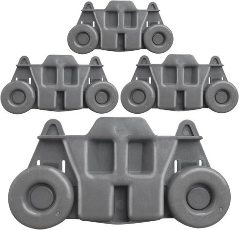 W10195416 Dishwasher Wheels Lower Dish Rack Wheel Part Assembly,Replacement for Maytag/Kitchen Aid/kitchenaid/Whirlpool/Kenmore Dish Rack Replaces AP5983730 W10195416V,AP5983730,PS11722152,Pack of 4