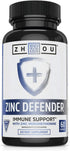 Zhou Nutrition Zinc Defender Capsules | Immune Support with Zinc Monomethionine | Gluten Free Zinc Supplement for Immune Support | 60 Capsules...