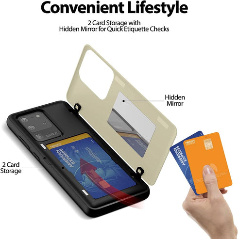 GOOSPERY Galaxy S20 Ultra Wallet Case with Card Holder, Protective Dual Layer Bumper Phone Case (White)...