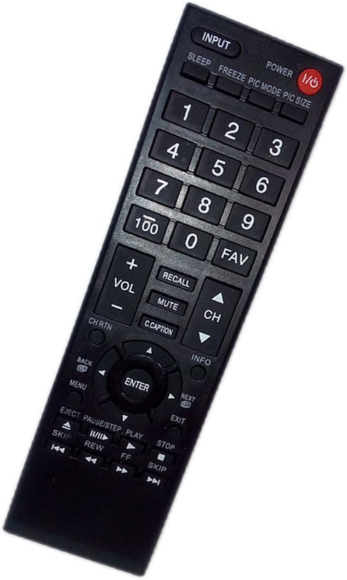 Replaced Remote Control Compatible for Toshiba 40E200U 29L1350 32C100 40L2200U 50L2300U LED HDTV TV...