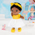 OUOZZZ Soft Black Baby Dolls for Girls - First African American Baby Dolls Multicultural Plush Rag Doll Sleeping Cuddle Buddy Doll Yellow Bow-tie ...