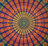 Handmade Sanganeer Peacock Mandala 72" Round 100% Cotton Tablecloth Gorgeous, Blue Gray...