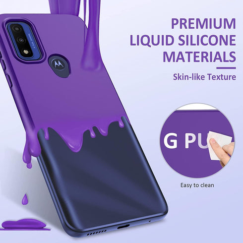 PUJUE for Motorola Moto-G Pure Phone Case: G Play 2023 | G Power 2022 Silicone Matte Case 360 Full Protection - Rugged Bumper Shockproof Drop Prot...