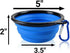Mr. Peanut's Collapsible Dog Bowls, Set of 3 Colors, Dishwasher Safe BPA Free Food Grade Silicone Portable Pet Bowls, Foldable Travel Bowls for Fe...