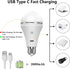 USB Rechargeable Light Bulb with Remote Control, 2600mAh Battery Powered Light Bulbs E26 Touch Control Dimmable LED Bulb with timer, Outdoor Emerg...