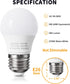 Warm White A15 Appliance Light Bulb, 40W Equivalent, 120V, 2700K, E26 Medium Base, LED Light Bulbs for Refrigerator, Fridge, Freezer, Stove Hood, ...