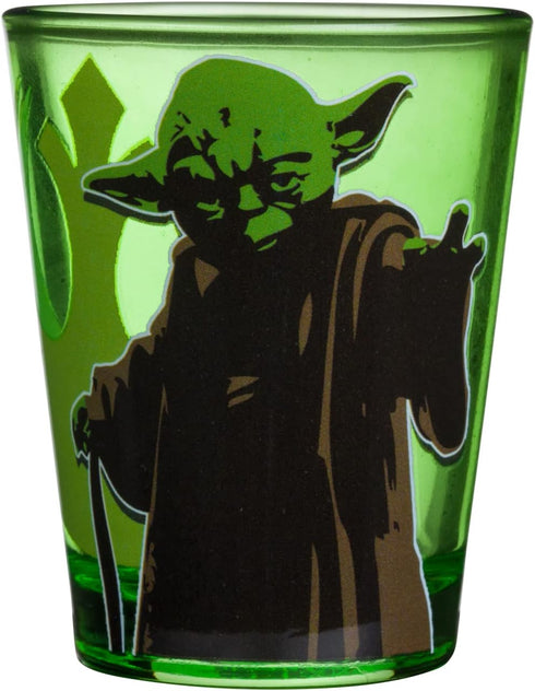 Silver Buffalo Disney Star Wars Character Portraits 4 Pack Mini Glasses, 1.5 Ounces...