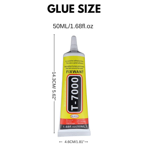 T-7000 Upgrde Glue for Phone Glass Fabric Craft Loudspeaker, T7000 High Viscosity Glues for Cell Phone Screen Repair (1 x 50ML/1.68fl.oz)...